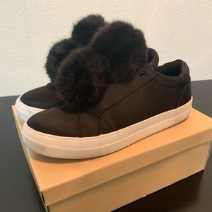 Black slip on Pom Pom sneakers